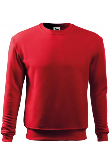 Heren/kinder sweatshirt over het hoofd, zonder capuchon - rood, M