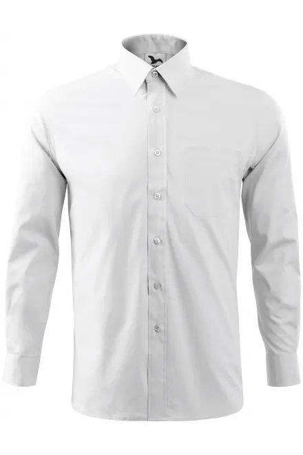 Herenshirt met lange mouwen - witte, 3XL