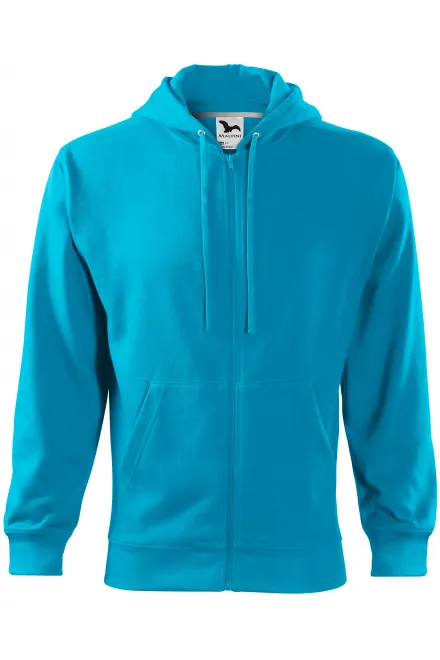 Herensweatshirt met capuchon - turkoois, S