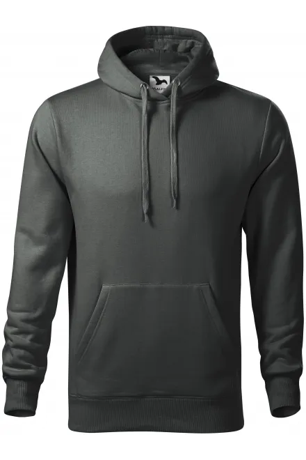 Herensweatshirt met capuchon zonder rits - donkere leisteen, S