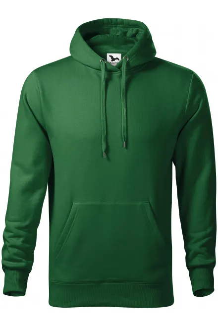 Herensweatshirt met capuchon zonder rits - fles groen, S