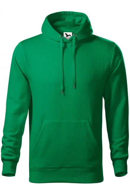 Herensweatshirt met capuchon zonder rits - gras groen, S