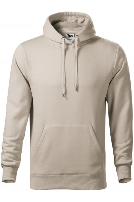Herensweatshirt met capuchon zonder rits - ijsgrijs, S