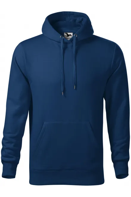 Herensweatshirt met capuchon zonder rits - middernachtblauw, S