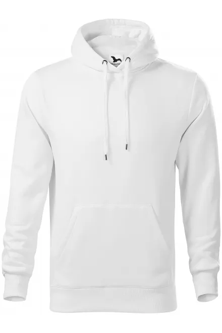 Herensweatshirt met capuchon zonder rits - witte, S