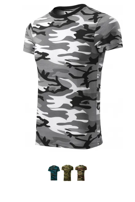 Camouflage T-shirt, camouflage grijs