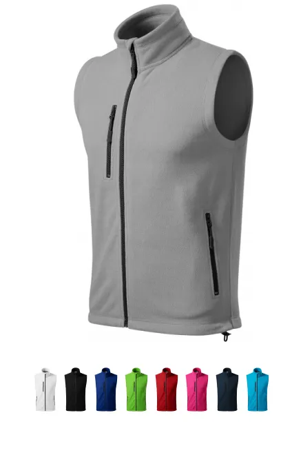 Contrast vest van fleece, lichtgrijs