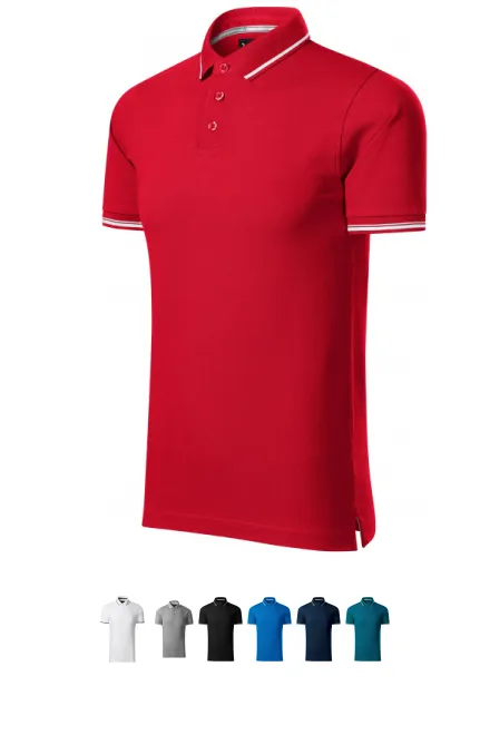 Contrasterend poloshirt voor heren, formula red