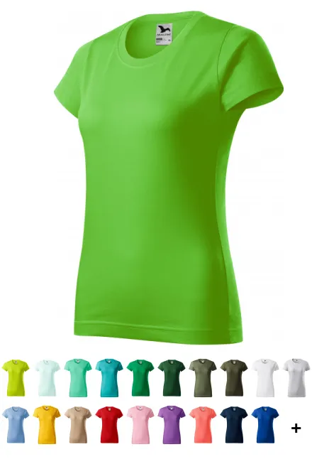 Dames eenvoudig T-shirt, appel groen