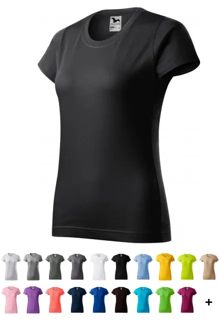 Dames eenvoudig T-shirt, ebbenhout grijs