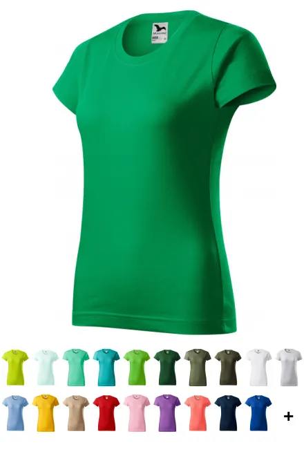 Dames eenvoudig T-shirt, gras groen