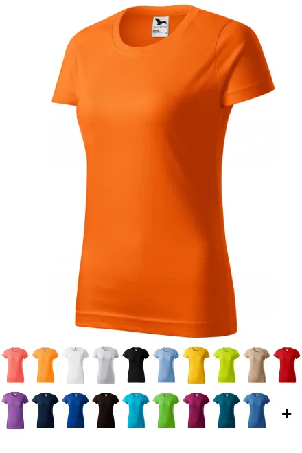 Dames eenvoudig T-shirt, oranje
