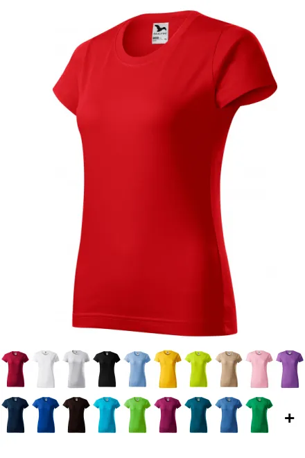 Dames eenvoudig T-shirt, rood