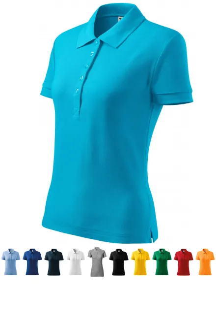 Dames poloshirt, turkoois