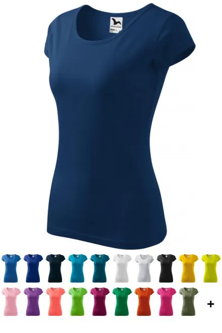 Dames T-shirt met zeer korte mouwen, middernachtblauw