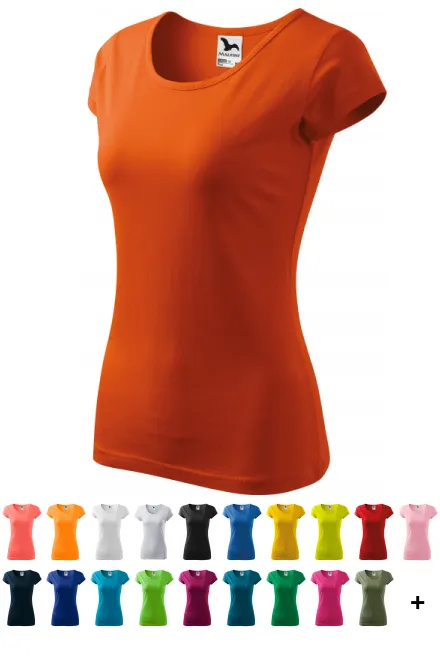 Dames T-shirt met zeer korte mouwen, oranje