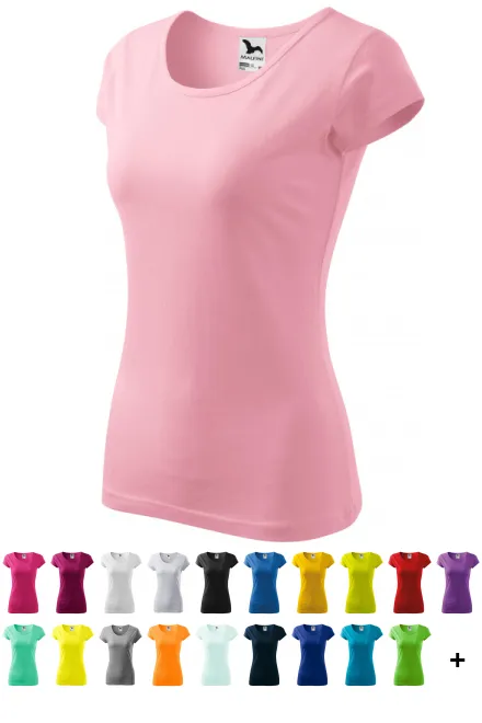 Dames T-shirt met zeer korte mouwen, roze