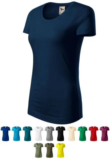 Dames T-shirt van biologisch katoen, donkerblauw