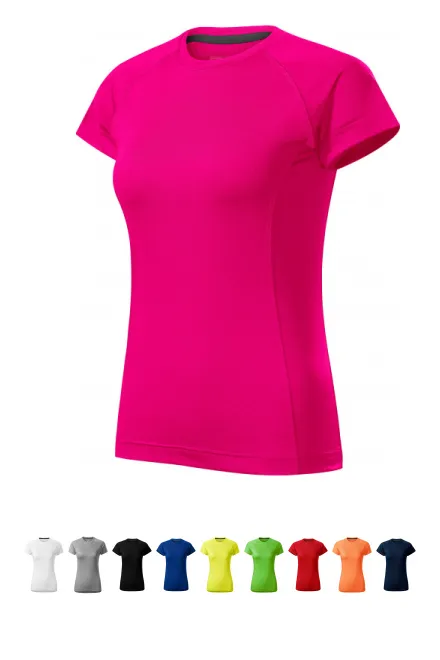 Dames T-shirt voor sport, neon roze