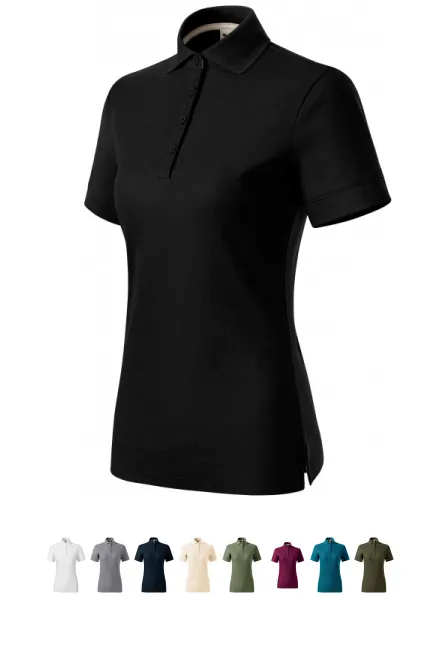 Damespoloshirt van biologisch katoen, zwart