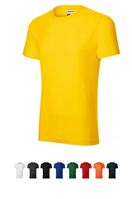 Duurzaam heren T-shirt zwaarder, geel