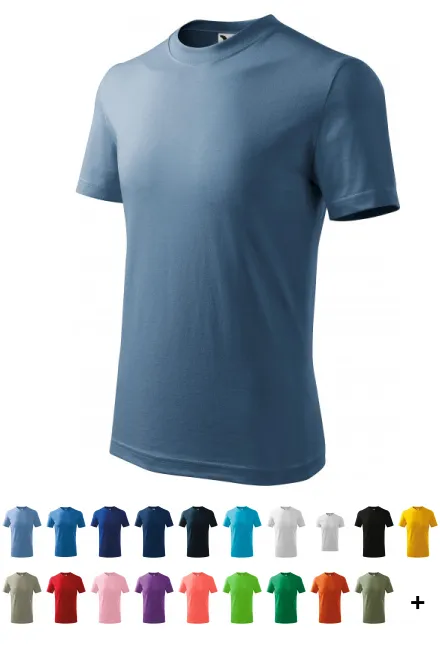 Eenvoudig kinder T-shirt, denim