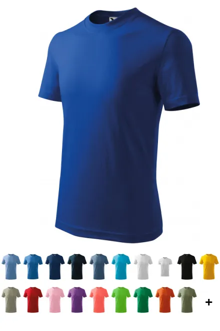 Eenvoudig kinder T-shirt, koningsblauw