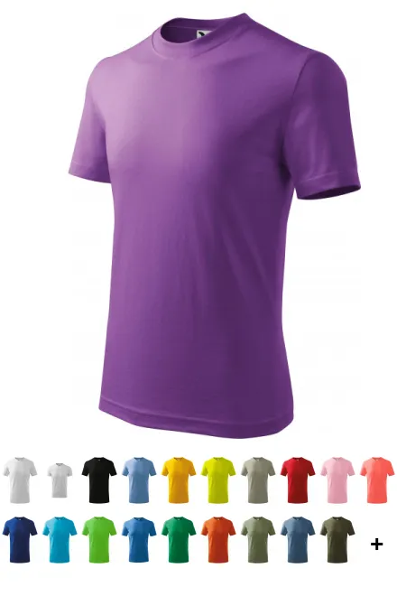 Eenvoudig kinder T-shirt, purper