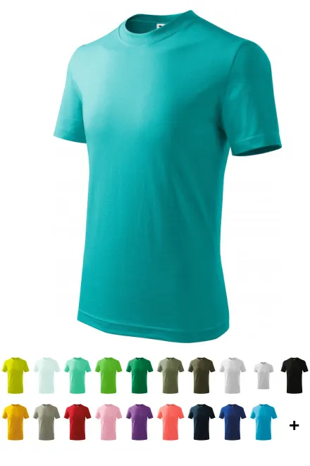 Eenvoudig kinder T-shirt, smaragdgroen