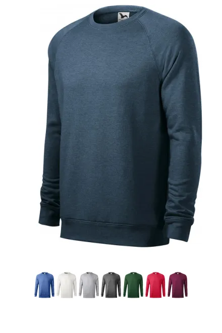 Eenvoudig sweatshirt voor heren, donker denim marmer