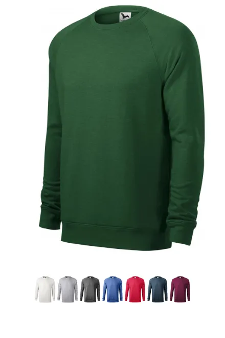 Eenvoudig sweatshirt voor heren, fles groen marmer