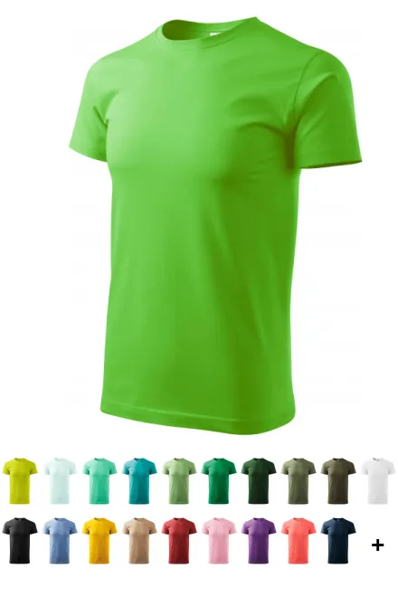 Eenvoudig T-shirt voor heren, appel groen