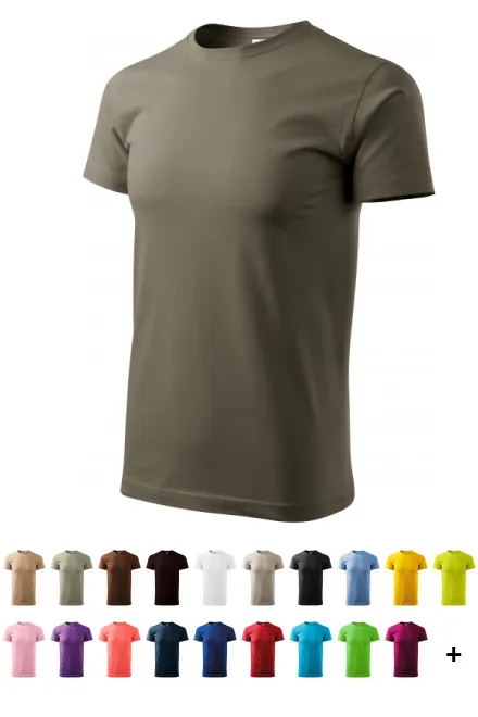 Eenvoudig T-shirt voor heren, army
