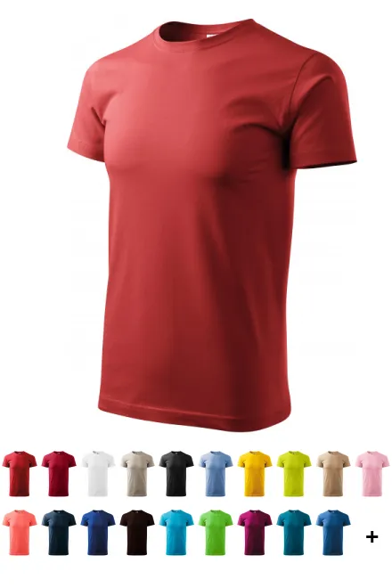 Eenvoudig T-shirt voor heren, bourgondische