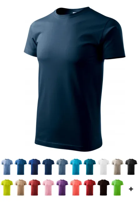 Eenvoudig T-shirt voor heren, donkerblauw