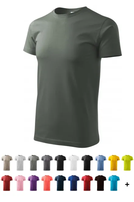 Eenvoudig T-shirt voor heren, donkere leisteen