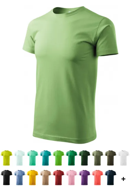Eenvoudig T-shirt voor heren, erwt groen