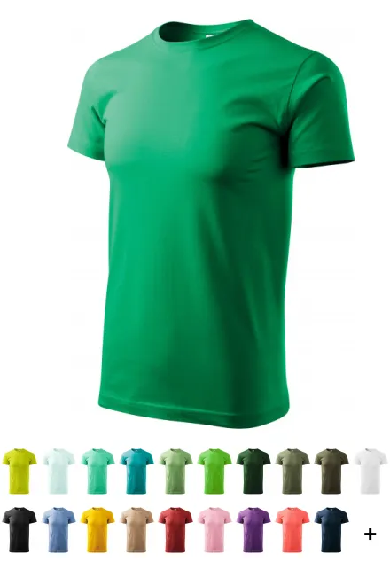 Eenvoudig T-shirt voor heren, gras groen