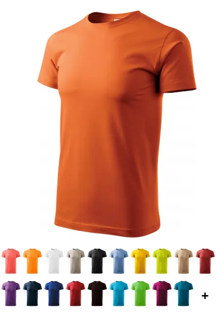 Eenvoudig T-shirt voor heren, oranje