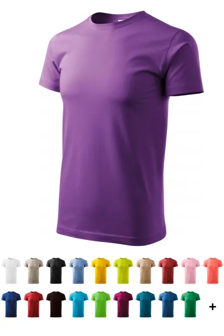Eenvoudig T-shirt voor heren, purper