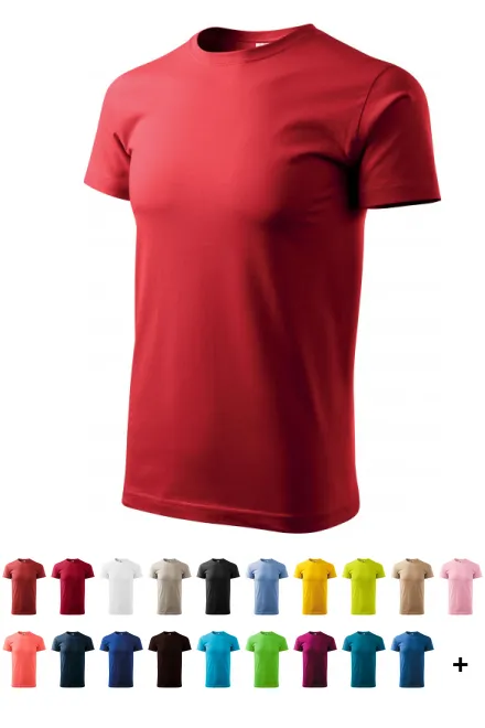 Eenvoudig T-shirt voor heren, rood