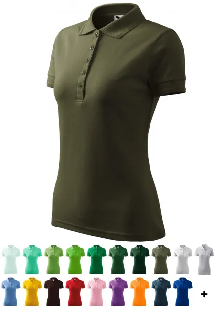 Elegant dames poloshirt, military