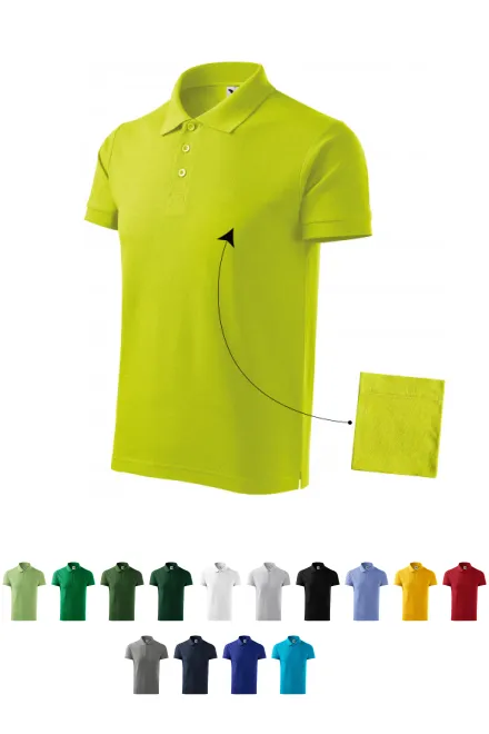 Elegant poloshirt voor heren, limoen groen
