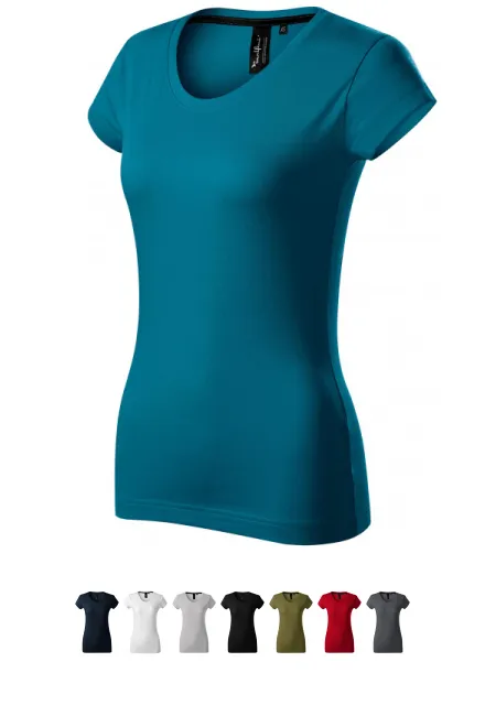 Exclusief dames T-shirt, petrol blue