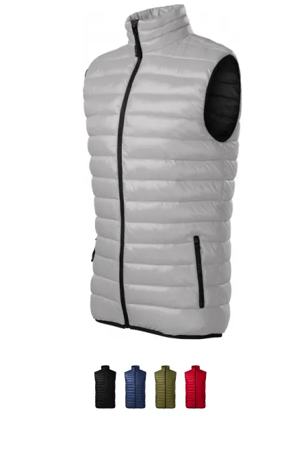 Gewatteerd vest voor heren, Zilver grijs