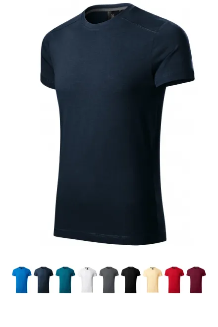 Heren T-shirt versierd, ombre blauw