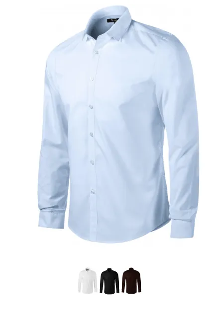 Herenshirt met lange mouwen Slim fit, lichtblauw
