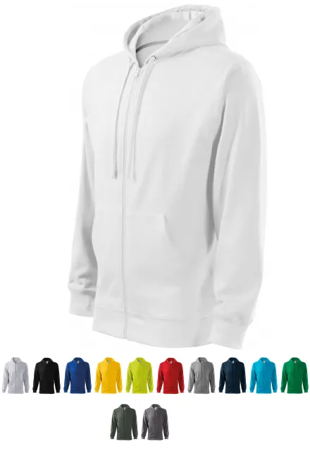 Herensweatshirt met capuchon, witte