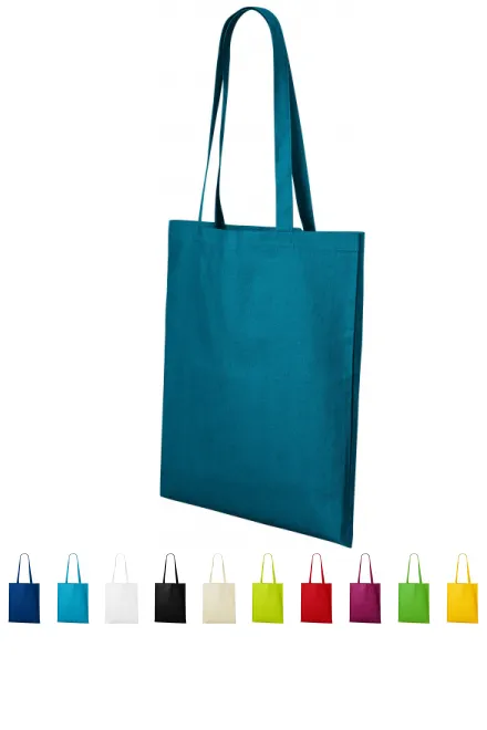 Katoenen boodschappentas, petrol blue