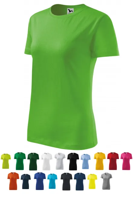 Klassiek dames T-shirt, appel groen